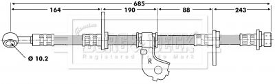 BBH6698 BORG & BECK Тормозной шланг