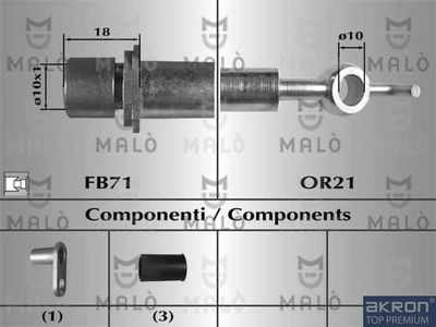 80954 AKRON-MALÒ Тормозной шланг