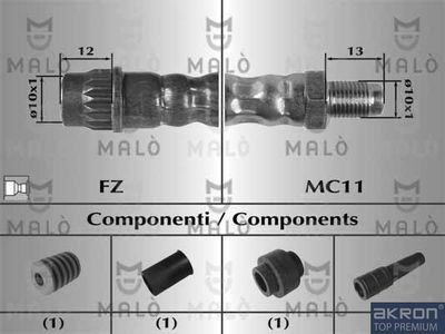 80835 AKRON-MALÒ Тормозной шланг