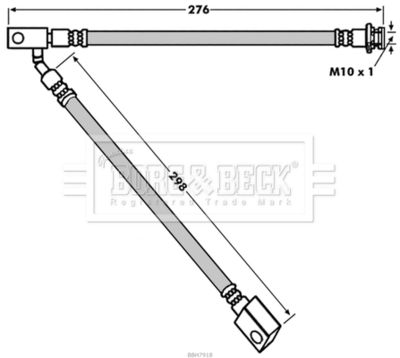 BBH7918 BORG & BECK Тормозной шланг