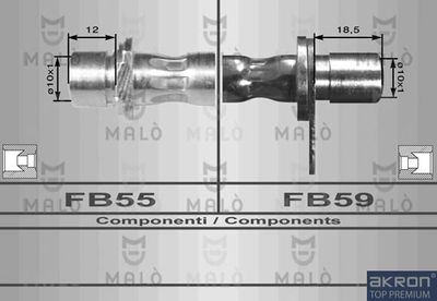 80130 AKRON-MALÒ Тормозной шланг