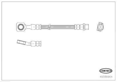 49386964 CORTECO Тормозной шланг