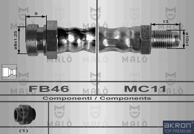 8575 AKRON-MALÒ Тормозной шланг