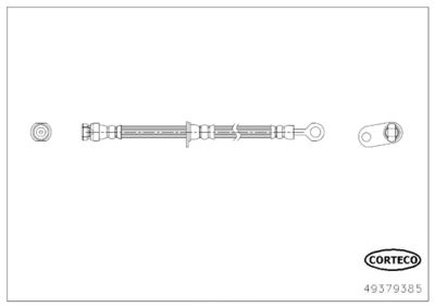 49379385 CORTECO Тормозной шланг