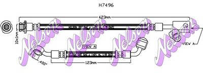 H7496 KAWE Тормозной шланг