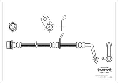 19033060 CORTECO Тормозной шланг