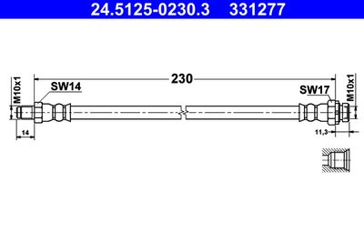 24512502303 ATE Тормозной шланг