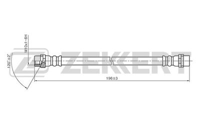 BS9257 ZEKKERT Тормозной шланг