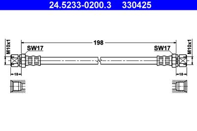 24523302003 ATE Тормозной шланг