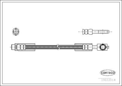 19033514 CORTECO Тормозной шланг