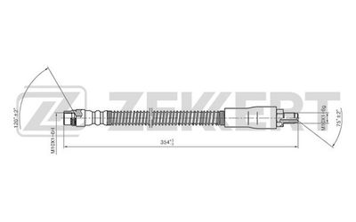 BS9228 ZEKKERT Тормозной шланг