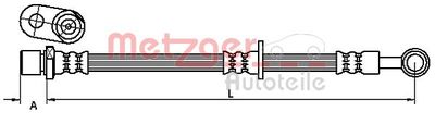 4110906 METZGER Тормозной шланг