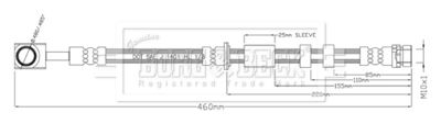 BBH8897 BORG & BECK Тормозной шланг