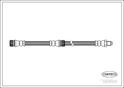 19034345 CORTECO Тормозной шланг