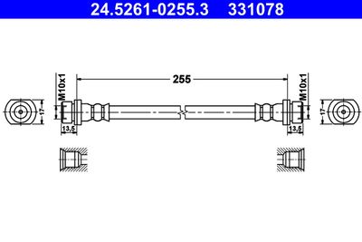 24526102553 ATE Тормозной шланг