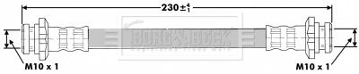 BBH6883 BORG & BECK Тормозной шланг