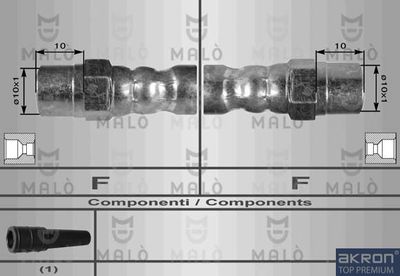 8423 AKRON-MALÒ Тормозной шланг