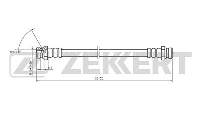 BS9411 ZEKKERT Тормозной шланг