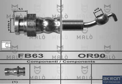 80547 AKRON-MALÒ Тормозной шланг