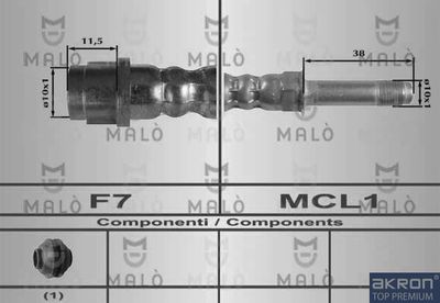 80251 AKRON-MALÒ Тормозной шланг