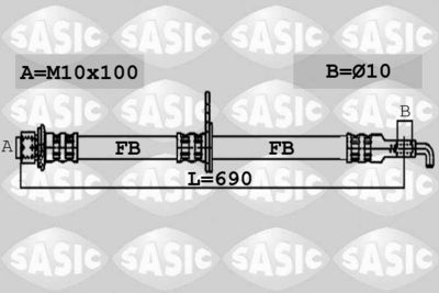 6606113 SASIC Тормозной шланг