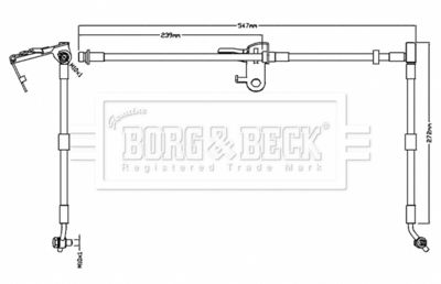 BBH8738 BORG & BECK Тормозной шланг