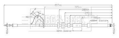 BBH8921 BORG & BECK Тормозной шланг