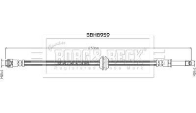 BBH8959 BORG & BECK Тормозной шланг
