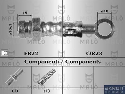 8694 AKRON-MALÒ Тормозной шланг