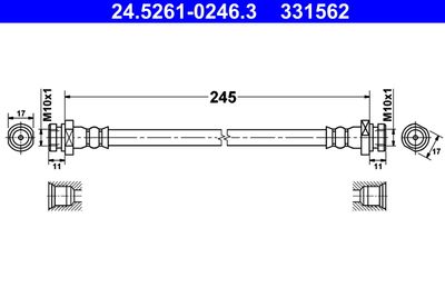 24526102463 ATE Тормозной шланг