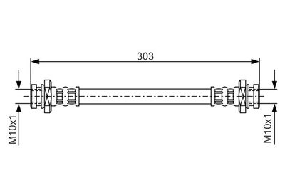 1987476436 BOSCH Тормозной шланг