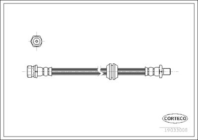 19033008 CORTECO Тормозной шланг