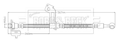 BBH8899 BORG & BECK Тормозной шланг