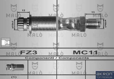 80563 AKRON-MALÒ Тормозной шланг