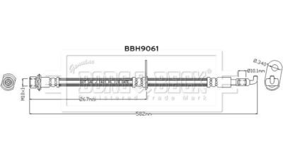 BBH9061 BORG & BECK Тормозной шланг