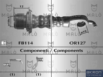 80650 AKRON-MALÒ Тормозной шланг