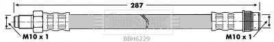 BBH6229 BORG & BECK Тормозной шланг