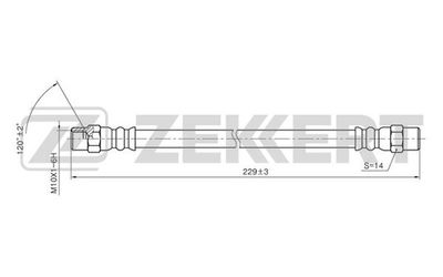 BS9001 ZEKKERT Тормозной шланг