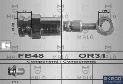 80278 AKRON-MALÒ Тормозной шланг