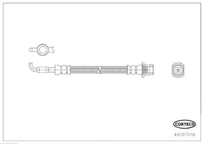 49387016 CORTECO Тормозной шланг