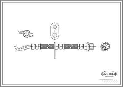 19033533 CORTECO Тормозной шланг