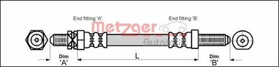 4112102 METZGER Тормозной шланг