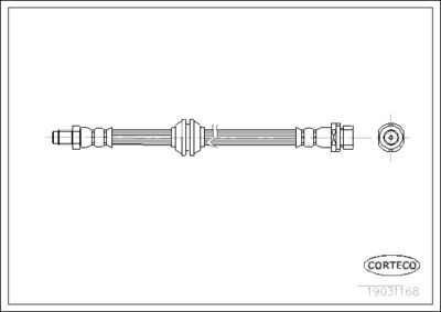 19031168 CORTECO Тормозной шланг
