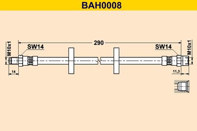 BAH0008 BARUM Тормозной шланг