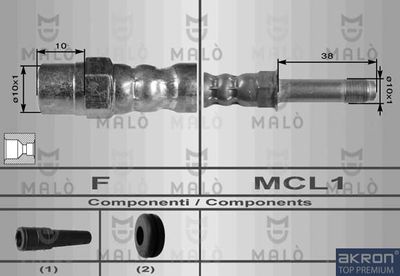 8929 AKRON-MALÒ Тормозной шланг