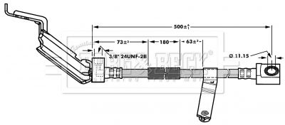 BBH6930 BORG & BECK Тормозной шланг