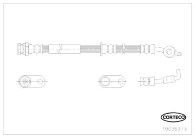19036373 CORTECO Тормозной шланг