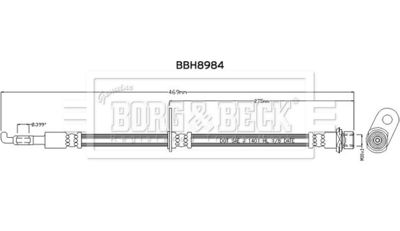 BBH8984 BORG & BECK Тормозной шланг
