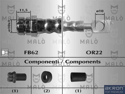 80851 AKRON-MALÒ Тормозной шланг