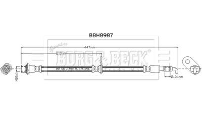 BBH8987 BORG & BECK Тормозной шланг